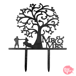 CAKE TOPPER MR & MRS N7