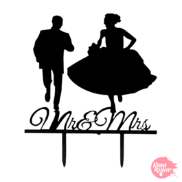 CAKE TOPPER MR & MRS N9