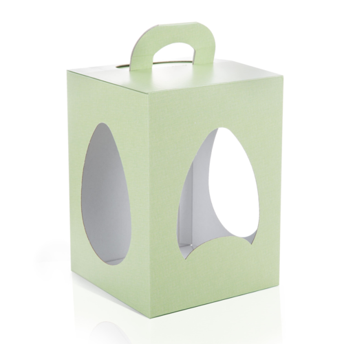 CAJA PARA HUEVO DE PASCUA VERDE - 16 CM (350 G)