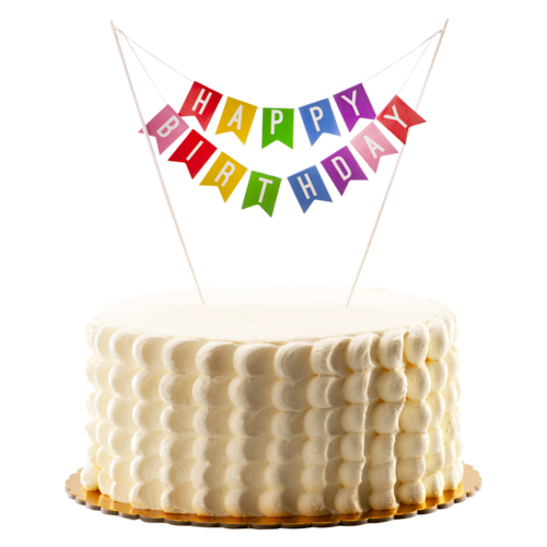 TOPPER PARA TARTA DEKORA - BANDERAS "HAPPY BIRTHDAY"