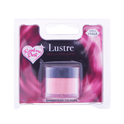 COLORANTE EN POLVO BRILLANTE RAINBOW DUST - ROSE COPPER / COBRE ROSADO (3 G)