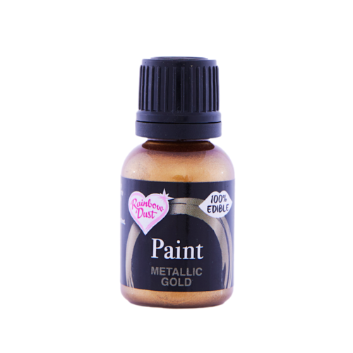 PINTURA METALIZADA COMESTIBLE RAINBOW DUST - GOLD / ORO (25 ML)