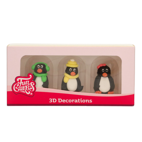 DCORATIONS EN SUCRE (3D) FUNCAKES - PINGOUINS