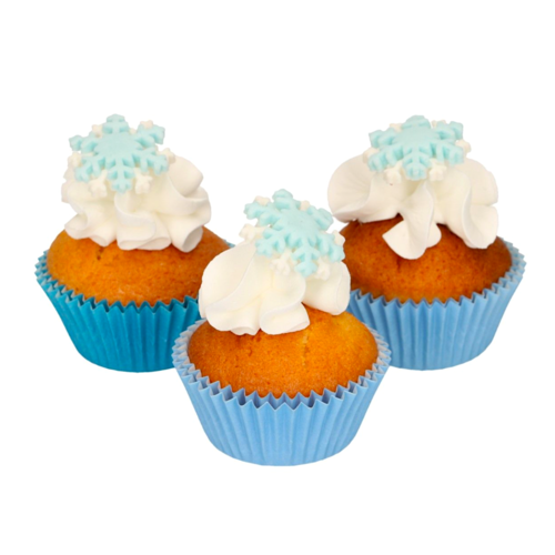 DCORATIONS EN SUCRE FUNCAKES - FLOCONS DE NEIGE (BLANCS ET BLEUS)