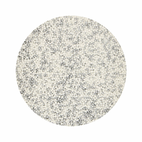 PERLES DE SUCRE (NONPAREILS) FUNCAKES - BLANC ET ARGENT 80 G