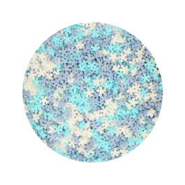 SPRINKLES FUNCAKES - MINI FLOCONS DE NEIGE  (BLEUS ET BLANCS) 50 G