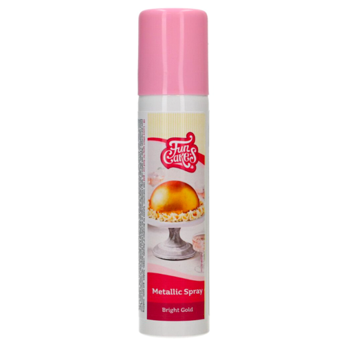 SPRAY MTALLIQUE FUNCAKES - BRIGHT GOLD (100 ML)