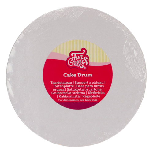 CAKE DRUM REDONDO BLANCO (FUNCAKES) - 30,5 CM 