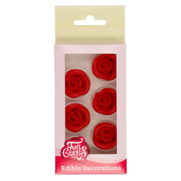 DCORATIONS EN MASSEPAIN FUNCAKES - ROSES ROUGES