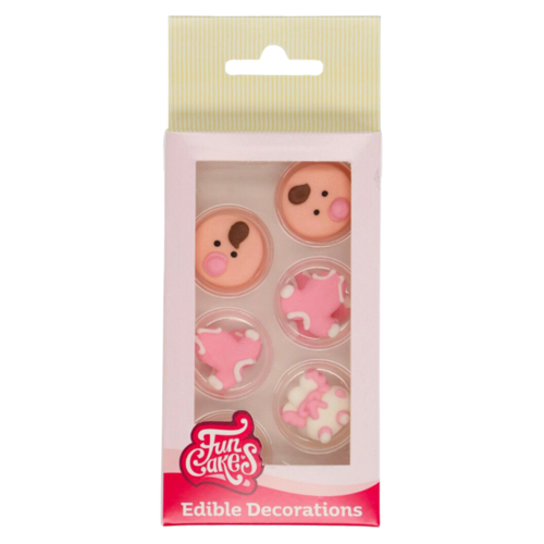 DCORATIONS EN SUCRE FUNCAKES - BB FILLE ROSE