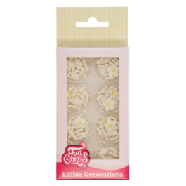 DCORATIONS EN SUCRE FUNCAKES - FLEURS BLANCHES (MINI)