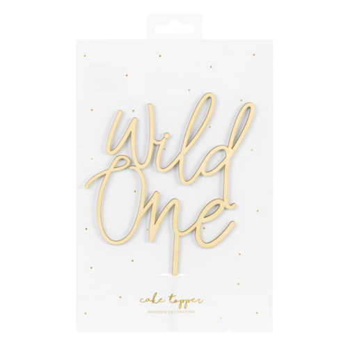 TOPPER PARA TARTA MADERA PARTYDECO - "WILD ONE" (SALVAJE)