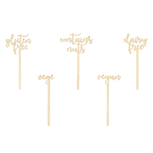 TOPPER EN BOIS PARTYDECO - PANNEAUX DE TABLE SUCRE