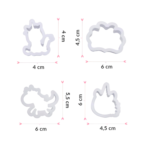 SET 8 EMPORTE-PICES LICORNE