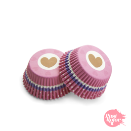 CAISSETTES  CUPCAKES COEURS N3 - 50 UNITS