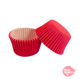 CAISSETTES  CUPCAKES ROUGE CERISE - 24 UNITS