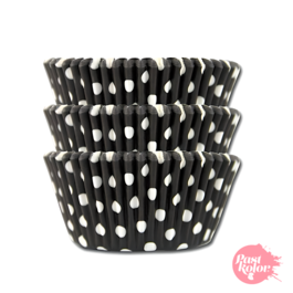 CAISSETTES  CUPCAKES  POIS NOIRES - 24 UNITS