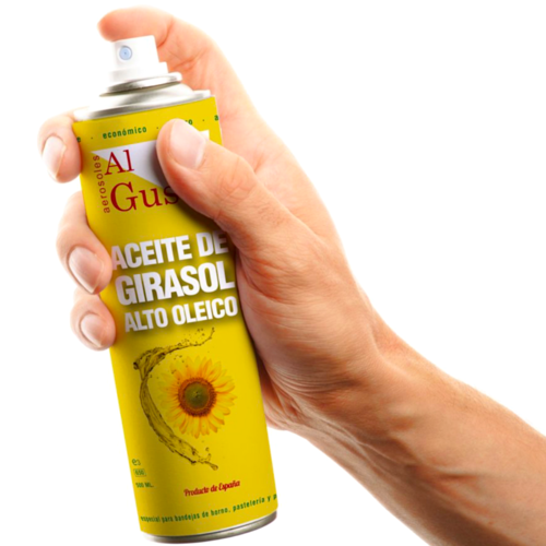 SPRAY ANTIADHSIF "AL GUSTO" - HUILE DE TOURNESOL  HAUTE TENEUR EN ACIDE OLIQUE (500 ML)