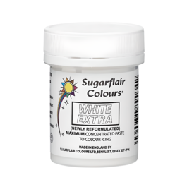 COLORANT EN PTE SUGARFLAIR - WHITE EXTRA / BLANC EXTRA 42 G