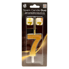 BOUGIE SCINTILLANTE "DUO" DORE CIALFIR - NUMRO 7