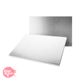 CAKE DRUM RECTANGULAIRE ARGENT - 30 x 25 CM / 12 MM PAISSEUR