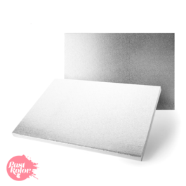 CAKE DRUM RECTANGULAIRE ARGENT - 45 x 30 CM / 12 MM PAISSEUR