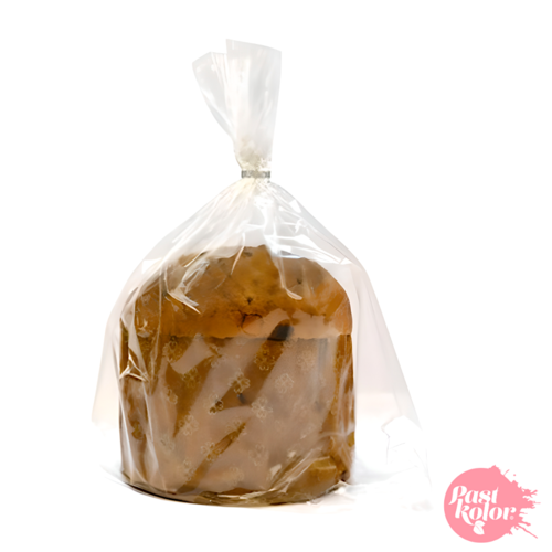 SAC PLASTIQUE TRANSPARENT TRANSPORT PANETTONE PASTKOLOR SWEETKOLOR NOËL