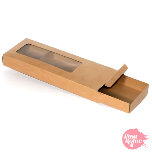 BOTE  NOUGAT KRAFT AVEC FENTRE - 20,5 CM