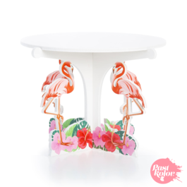 STAND  GTEAU BLANC - FLAMANTS ROSES