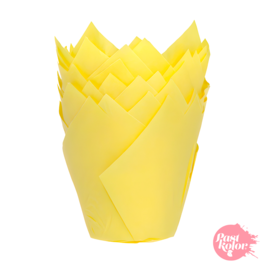 TULIPES POUR MUFFINS JAUNES - 24 UNITS