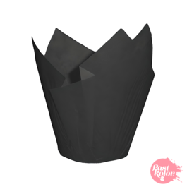 TULIPES POUR MUFFINS NOIRES - 24 UNITS