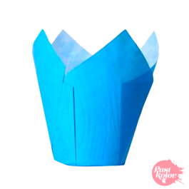 TULIPES POUR MUFFINS BLEUES - 24 UNITS