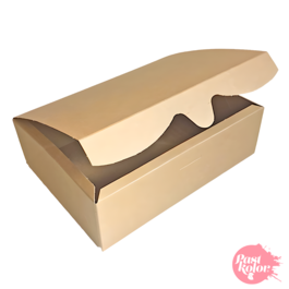 BOTE  BISCUITS EN KRAFT - 26 X 19 X 8 CM