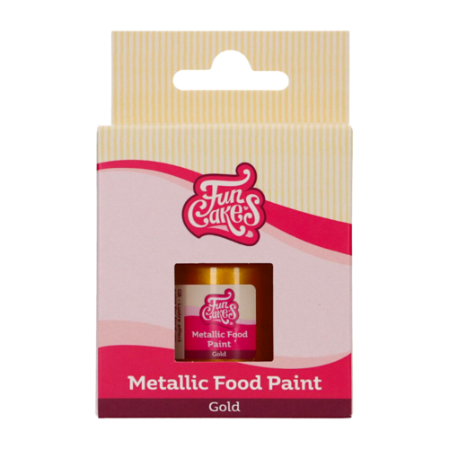 PEINTURE MTALLIQUE COMESTIBLE FUNCAKES - OR / GOLD 30 ML