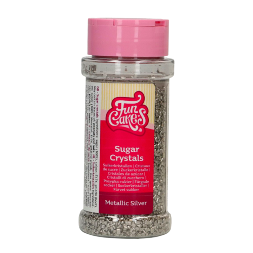 CRISTAUX DE SUCRE FUNCAKES - ARGENT MTALLIS 80 G