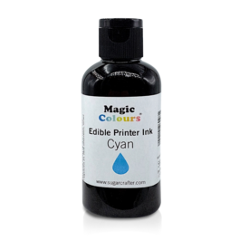 FLACON DE RECHARGE D'ENCRE COMESTIBLE "MAGIC COLOURS" - CYAN (55 ML)