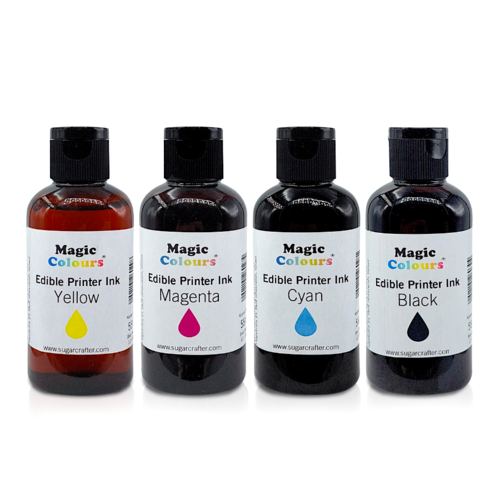 FLACON DE RECHARGE D'ENCRE COMESTIBLE "MAGIC COLOURS" - CYAN (55 ML)