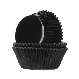 CAISSETTES  CUPCAKES MTALLISES "HOUSE OS MARIE" - NOIRES