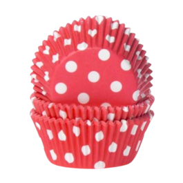 CAISSETTES  CUPCAKES "HOUSE OS MARIE" - POIDS ROUGES (POLKA DOTS)