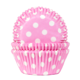 CAISSETTES  CUPCAKES "HOUSE OS MARIE" - POIDS ROSES (POLKA DOTS)