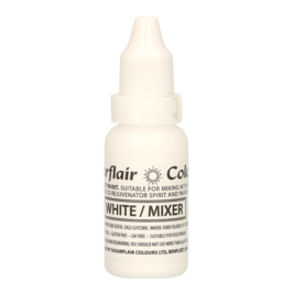 COLORANT LIQUIDE SUGARFLAIR - WHITE  MIXER / BLANC (14 ML)