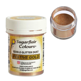 PAILLETTES COMESTIBLES SUGARFLAIR - FESTIVE GOLD (10 G)