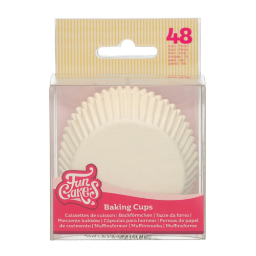 CAISSETTES  CUPCAKES BLANCHES (48 PICES) - FUNCAKES