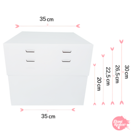 BOTE  GTEAUX 4 HAUTEURS MODULABLES - 35 CM