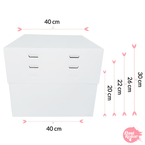 CAJA PARA TARTA 4 ALTURAS AJUSTABLES - 40 CM