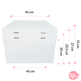 BOTE  GTEAUX 4 HAUTEURS MODULABLES - 45 CM