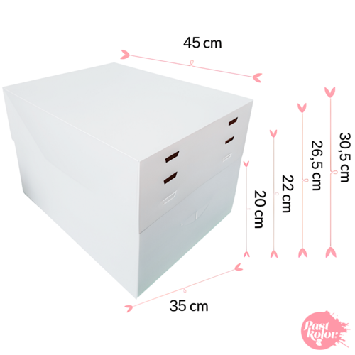 BOTE  GTEAUX 4 HAUTEURS MODULABLES - 45 X 35 CM