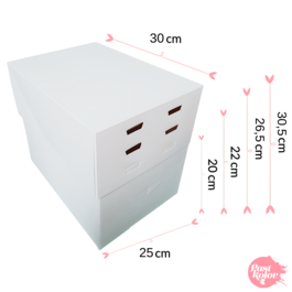 BOTE  GTEAUX 4 HAUTEURS MODULABLES - 30 X 25 CM