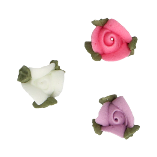 DCORATIONS EN SUCRE FUNCAKES - ROSES AVEC FEUILLES