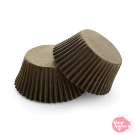 CAISSETTES  CUPCAKES MARRON CHOCOLAT - 24 UNITS